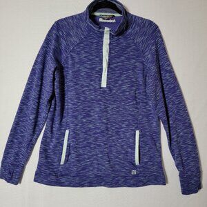 Avalanche Womens Athletic Pullover Sz XL Snap Closure Long Sleeve Purple/Teal